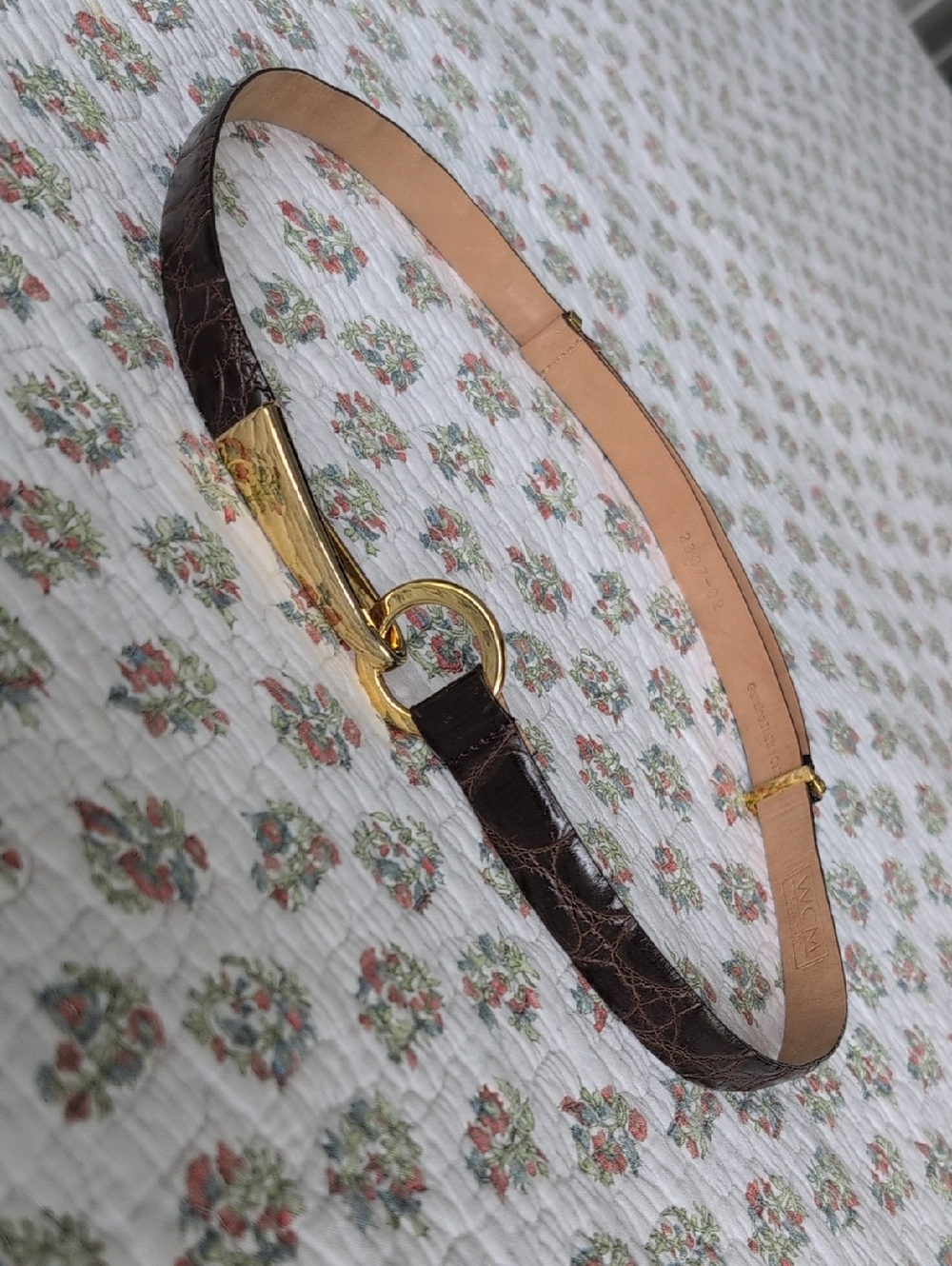 WCM Genuine Italian Calfskin Adjustable Belt